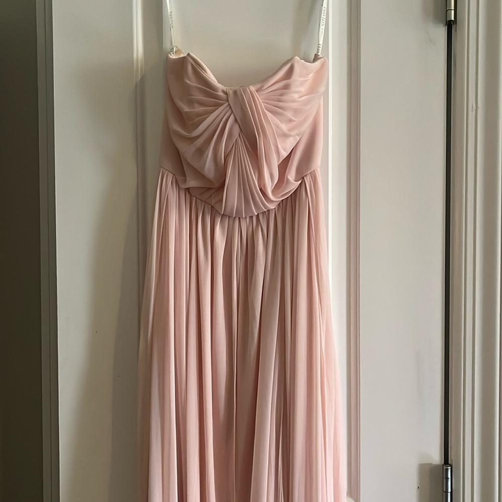 David’s Bridal 6 Way Tie Blush Pink Dress